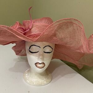 Beautiful Pink Sinamay Hat by KaKyCo